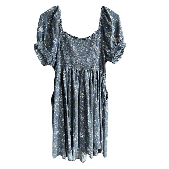 Torrid Plus Size 2 Outlander Mini Challis Smocked Floral Tree Dress with Pockets - Picture 6 of 14